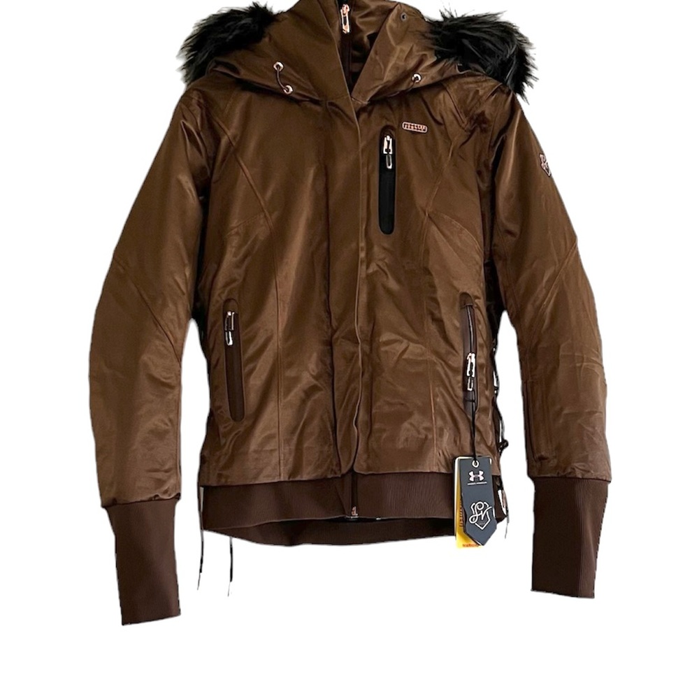 SOLD Limited Edition Under Armour/ Lindsey Vonn Bronze Maribor Down Ski Jacket - Picture 3 of 16